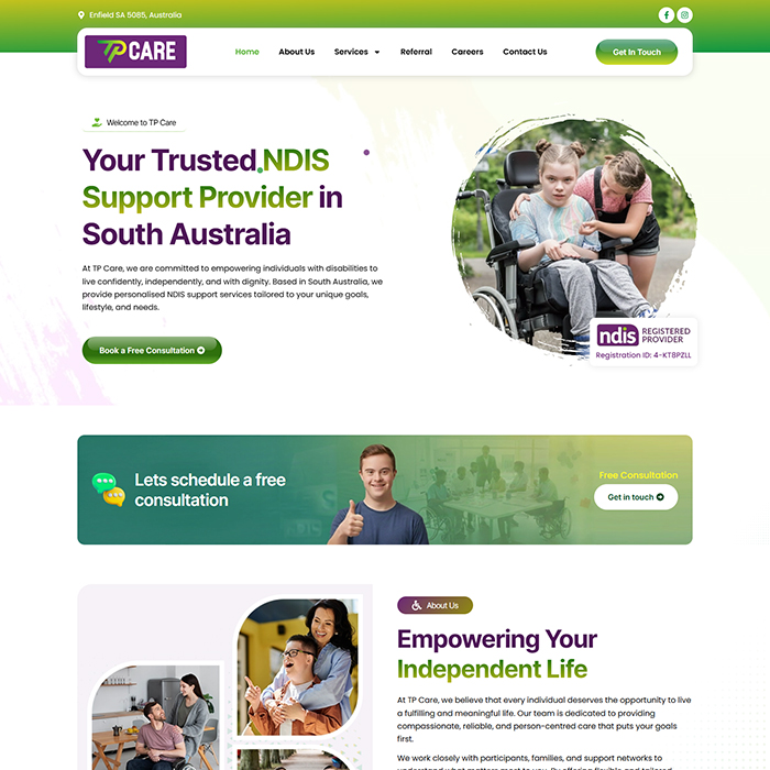 NDIS Web Designs - TP Care